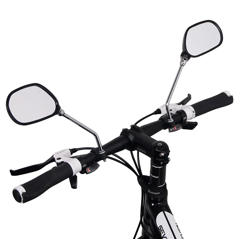

A Pair Bicycle Glass Mirror Rear View Mirrors Wide Range Back Sight Reflector Angle Adjustable Glass Mirrors Bike Mirror