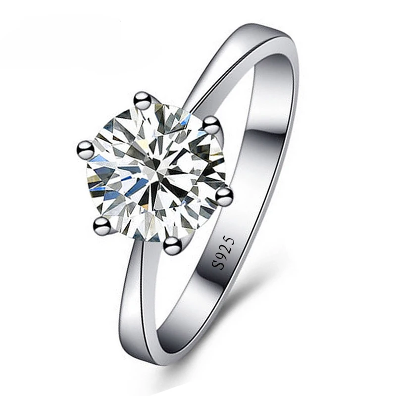 Романтические свадебные кольца для невесты, ювелирные изделия, кольцо из кубического циркония для женщин, обручальные кольца из стерлингов...