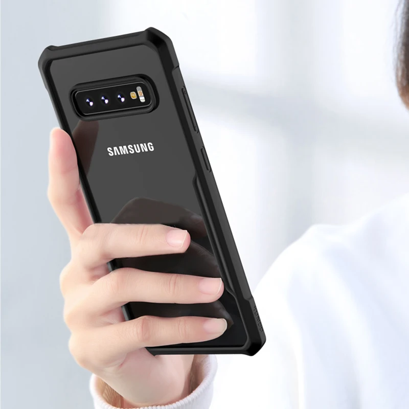 Роскошный прозрачный мягкий ТПУ бампер чехол для samsung Galaxy S8 S9 S10 E Plus силиконовый