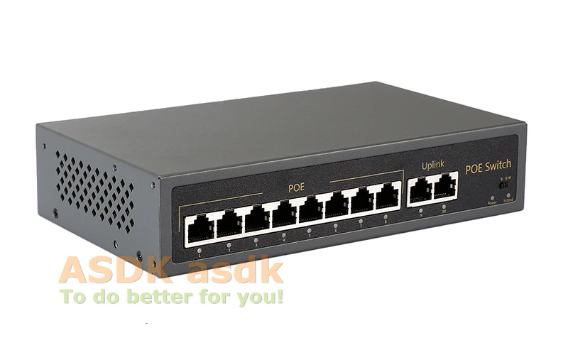 8+ 2 8-портовый 10/100 м IEEE802.3af коммутатор POE 120 Вт 52 в переключатель питания через Ethernet для системы ip-камеры сетевой коммутатор