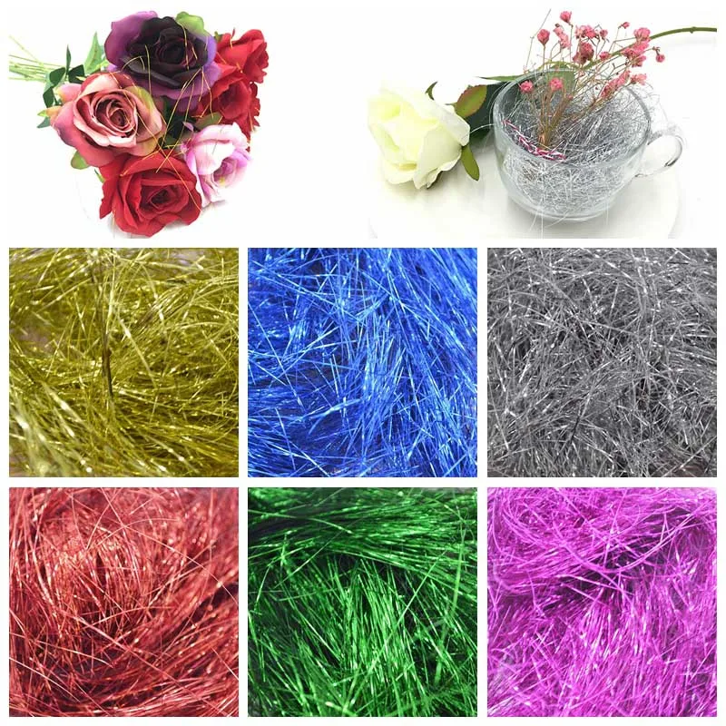 20 г фольгированная бумага конфетти Подарочная коробка наполнитель рафия