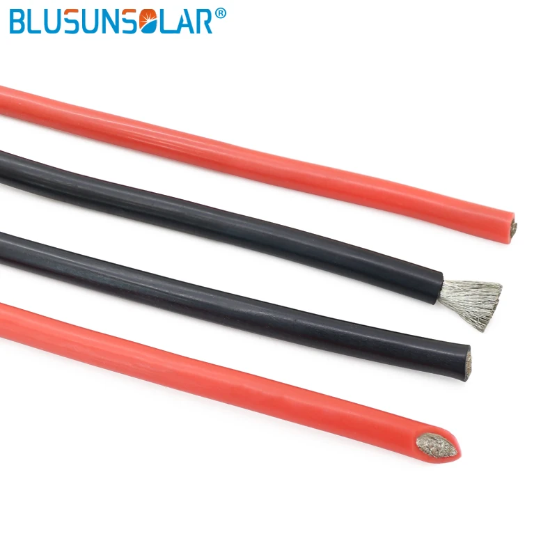 Meters Roll 12awg Cabo Flexível de Silicone Suave Gel de Sílica de Alta Temperatura Fio de Cobre Estanhado Cabo de Silicone Resistente ao Calor 100 Fios elétricos