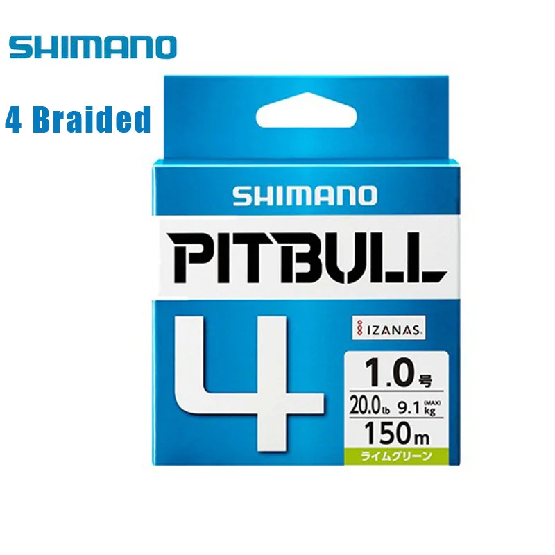 SHIMANO PITBULL4 зеленый синий 150 м/200 м 4 плетеный провод PE рыболовная леска Сделано в