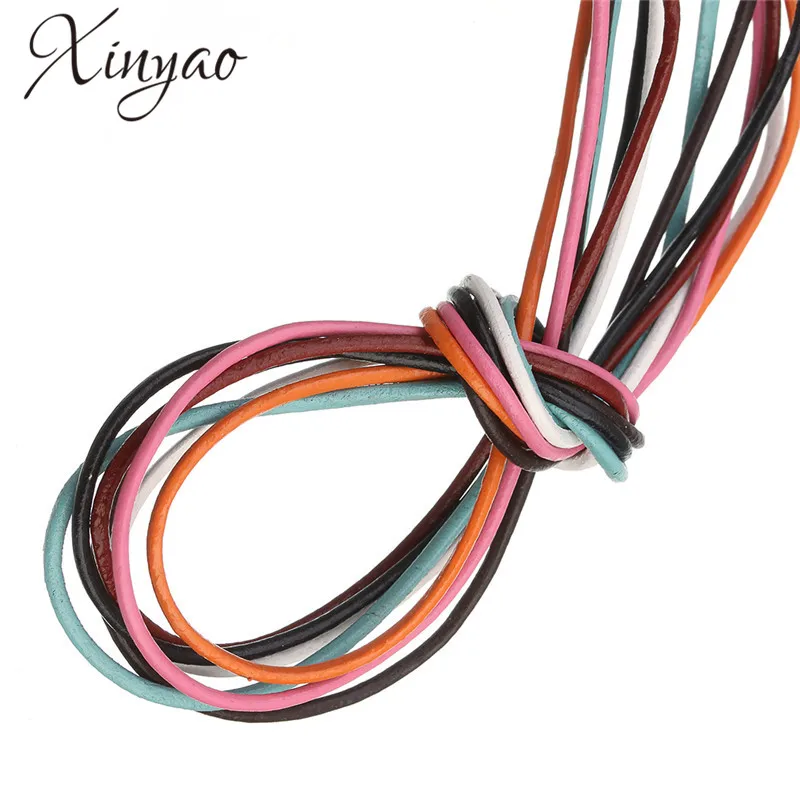 XINYAO 10 м/лот 3 мм диаметр ожерелье кожаный шнур веревка из натуральной кожи DIY браслет аксессуары для изготовления ювелирных изделий F593
