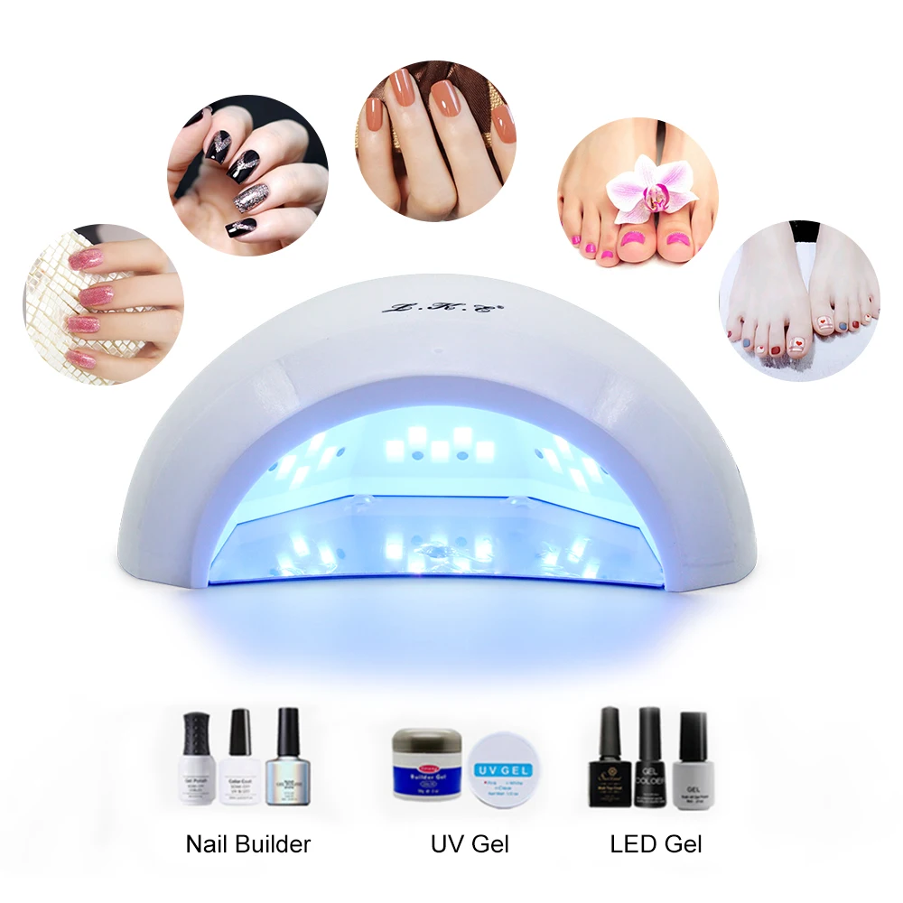 Профессиональный 48W CCFL LED УФ лампы для ногтей Сушилка Гель лак Отверждение Гвозди