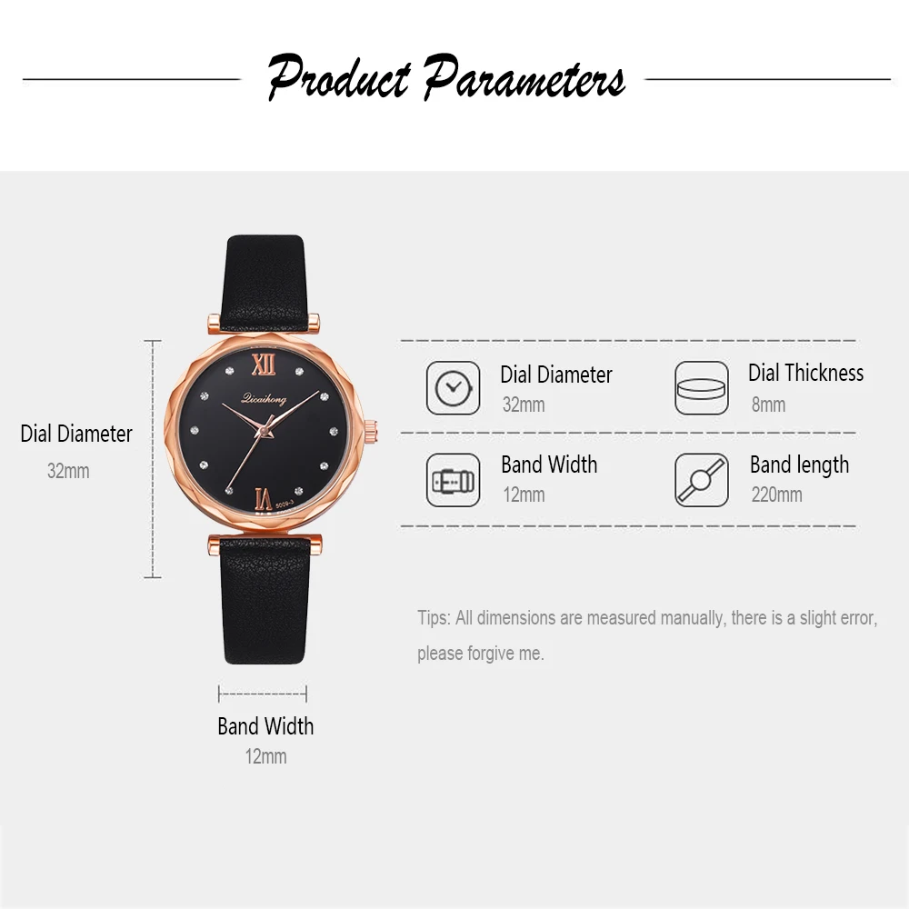 Women's Leather Watches Fashion Starry Sky Dial Creative Desgin Popular Bracelet Dress Quartz Clock Luxury Ladies Rose Watch | Наручные