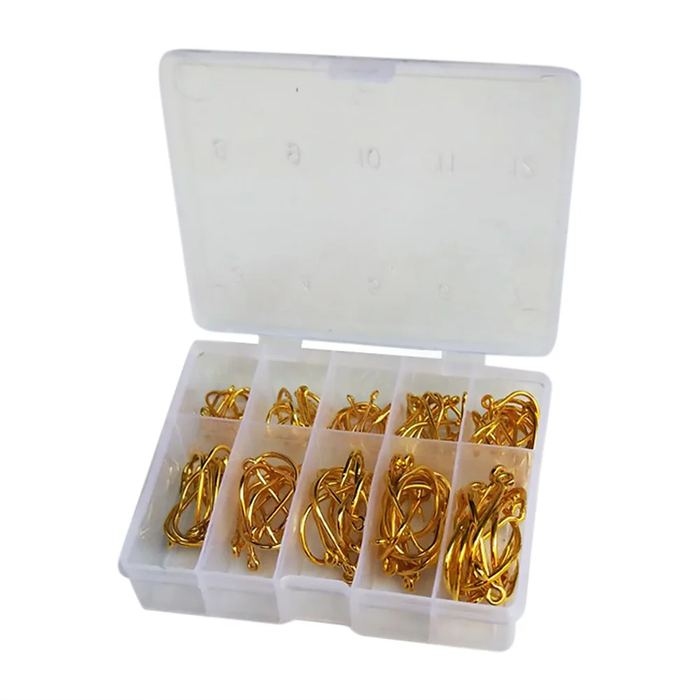 

100Pcs Fishing Hooks Set Carbon Steel Single Circle Fishing Hook Fly Fishing Jip Barbed Carp Hooks Sea Tackle Accessories