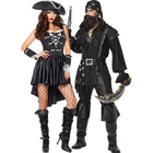 Для женщин сексуальный костюм пирата взрослый Для мужчин Пираты Карибского моря костюм Хэллоуин игры роль пирата Косплэй фантазии Платья для вечеринок