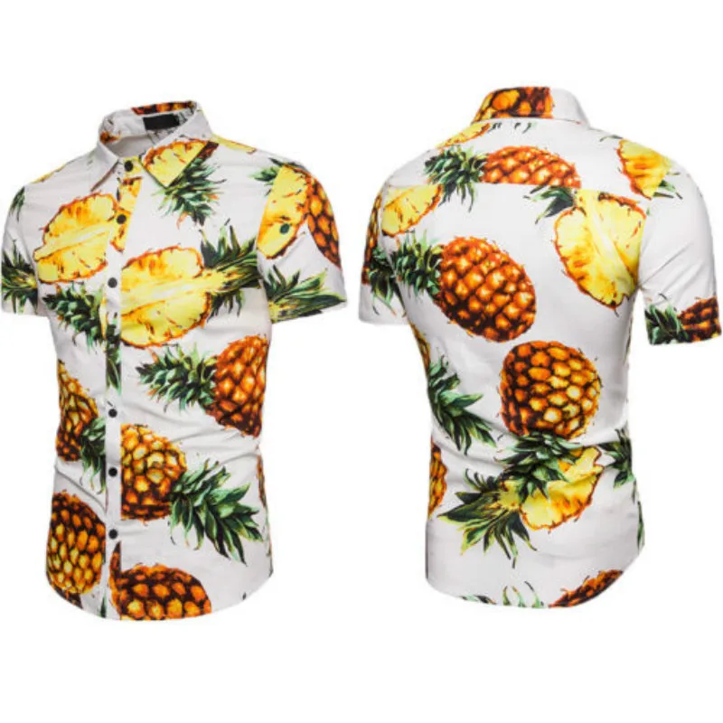 2018 гавайская рубашка мужские пляжные праздничные модные летние популярные