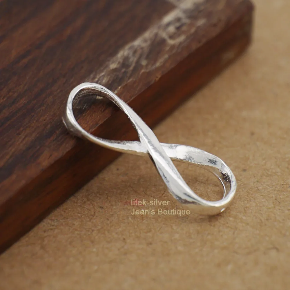 1 шт. Подвеска из стерлингового серебра SIL Infinity Symbol Love Dangle Charm DIY A2342 | Украшения и