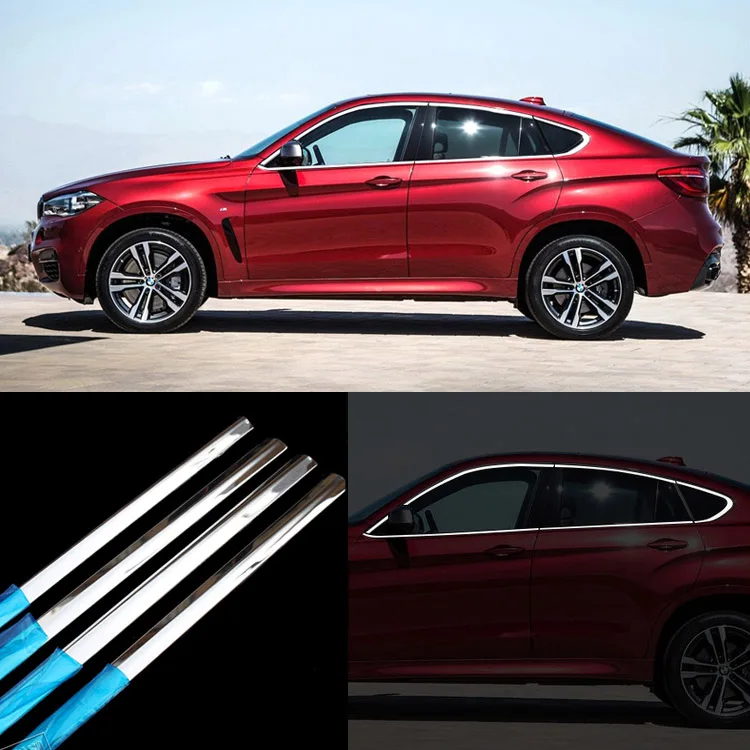 10 шт. молдинговая отделка рамы двери и окна из нержавеющей стали для BMW X6|trim molding|bmw