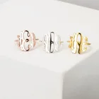 Пользовательские буквы кольцо золото нержавеющая сталь круглые монограммы кольца индивидуальные инициалы буквы кольцо Бохо винтажные готические украшения BFF