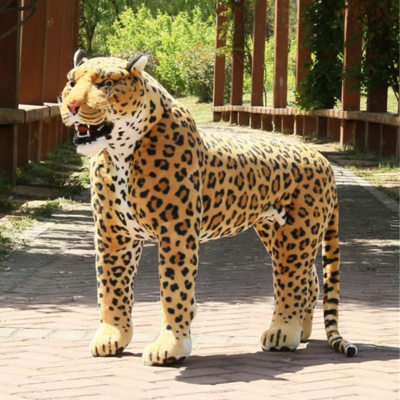 Dorimytrader Jumbo Моделирование животных Leopard Плюшевые игрушки Гигантские Lifelike Panther House