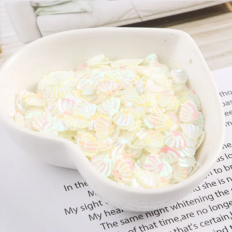 10g/pack 7mm Sea Shell Sequins Paillettes Sewing Material,Wedding Craft,Women Garment Kids DIY Accessories