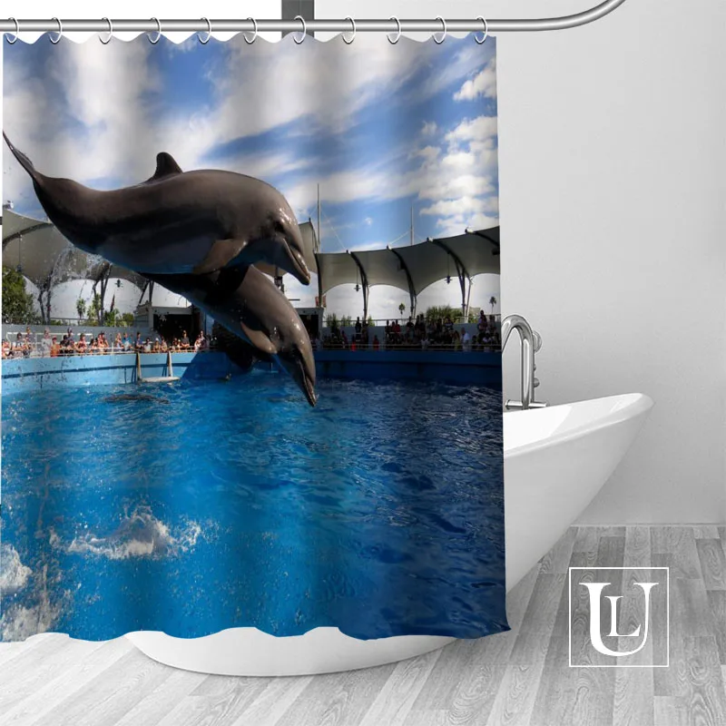 

New arrival Custom dolphin Shower Curtain bathroom beautiful decor Shower Curtain Waterproof for yourself