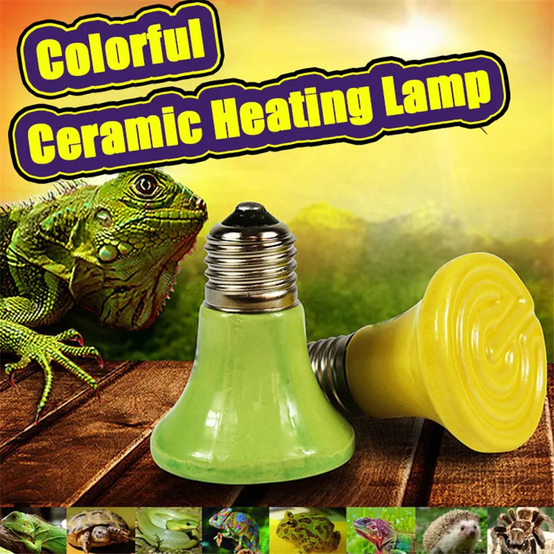 Ceramic Heating Lamp Amphibious Habitat Lighting Terrarium Temperature Control Lantern Turtle Lizard Insulation |