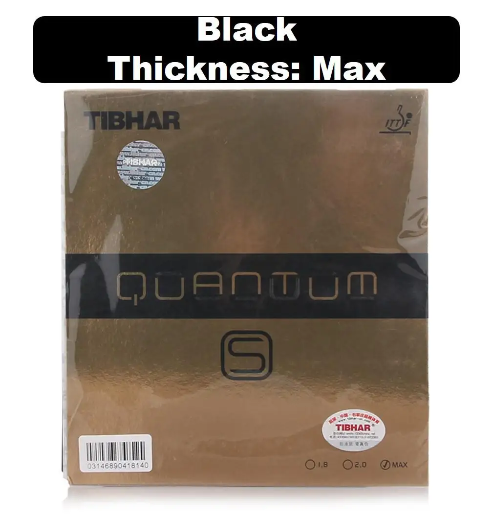 Высокое качество Tibhar Quantum S/X Настольный теннис Резина с бугорками Pips-in пинг-понг Губка Tenis De Mesa - Цвет: black