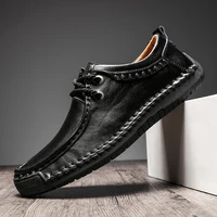 mocasines hombre men casual shoes loafers large mens shoes split leather shoes mens flats mans moccasins shoes big size black