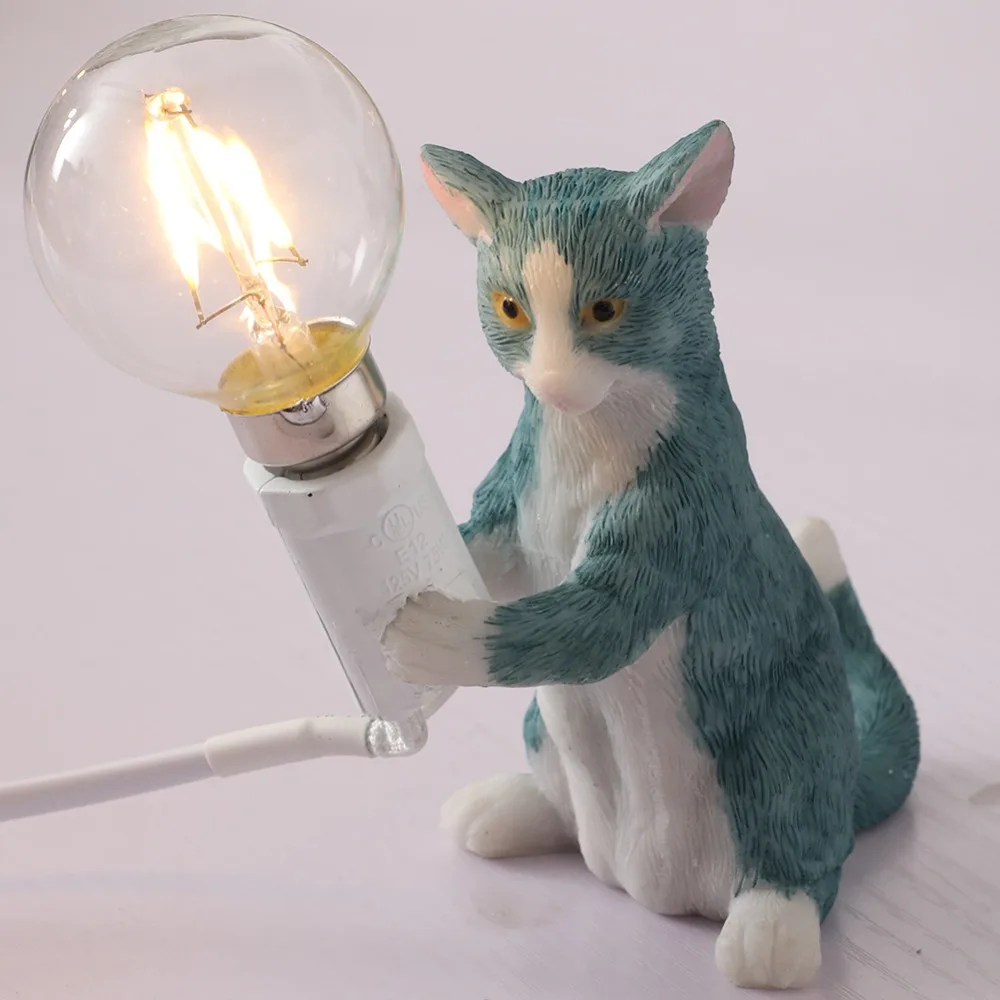 Seletti кошка лампа, смоляные Настольные светильники, прикроватные настольные лампы креативный подарок украшения