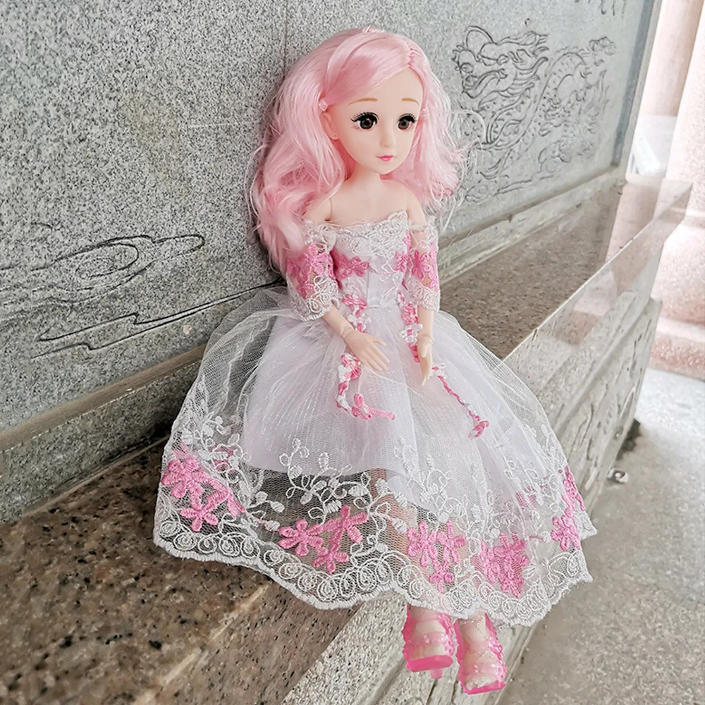 36 см кукольная одежда кружевное платье 22 кукольный набор BJD кукла аксессуары Xiner DIY игрушка детская одежда для девочек 1/6 кукла с обувью