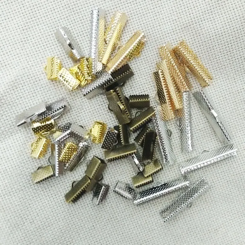 Gunblack обжимные Концевики для кожаного шнура плоская крышка застежки бусины