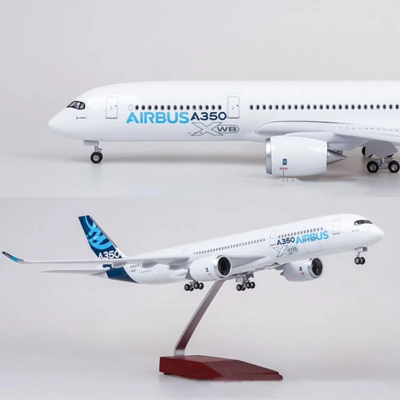 47 см 1/142 масштаб самолет Airbus A350 прототип XWB авиакомпания Модель W светильник и колеса литья под давлением пластиковая Смола самолет для сбора