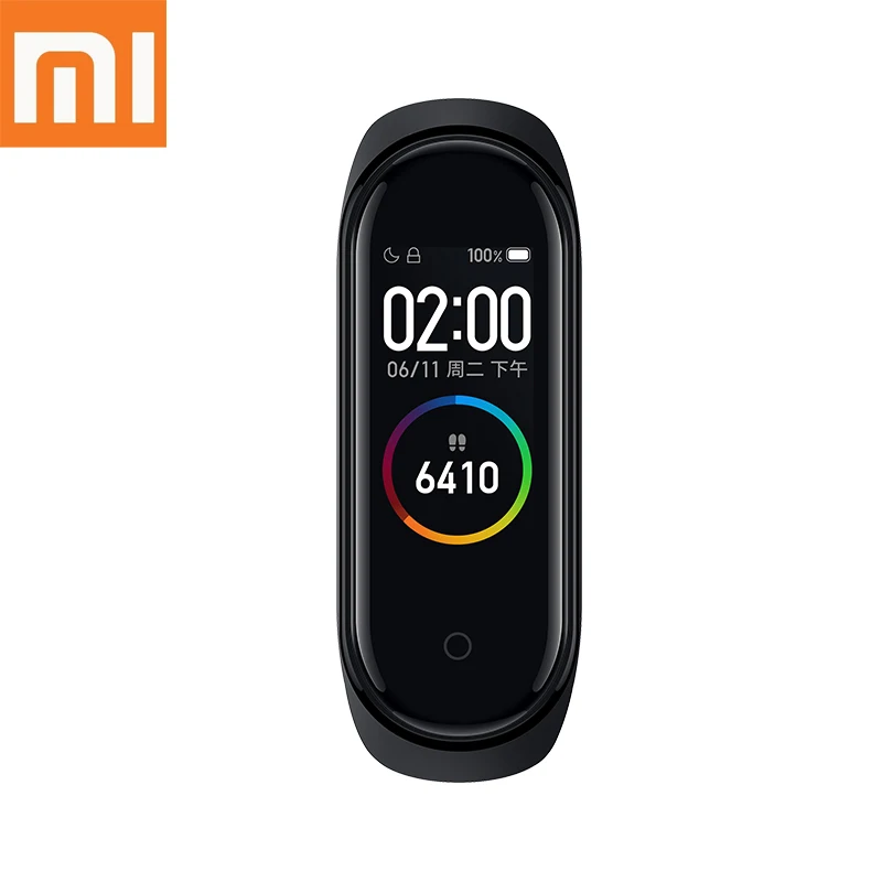 Xiaomi Mi band 4 AMOLED цветной экран браслет bluetooth 5,0 5ATM долгий режим ожидания Смарт-часы