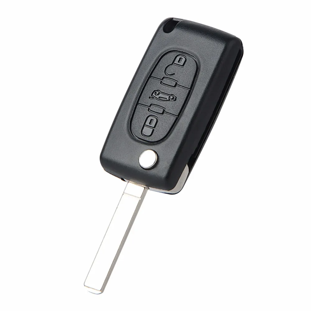 CE0523 Rotating Remote Car Key 3 Button Middle Body FOB for Peugeot Citroen Switch 433 MHz ID46 PCF7941 Chip VA2 knife | Автомобили и