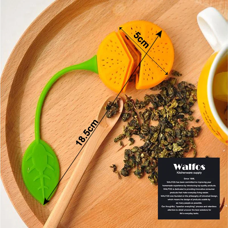 WALFOS силиконовый пакетик для чая креативное лимонное Силиконовое чайное ситечко Кухонные гаджеты чайные инструменты кухонные аксессуары
