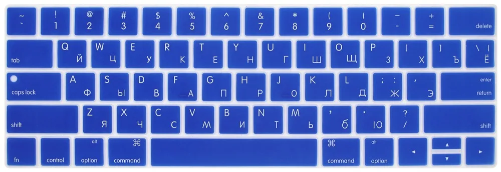 RYGOU градиентный цвет русская Силиконовая Клавиатура США чехол для Macbook Pro 13 Сенсорная панель клавиатура протектор для Mac Book Pro 15