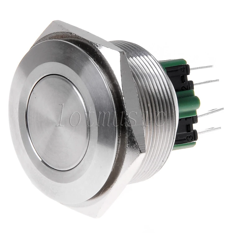 30 мм с фиксацией плоской головкой кнопочный переключатель самозатягивающиеся 5а