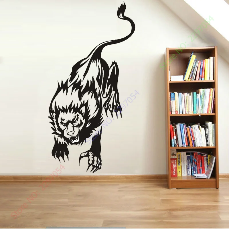 

Free Shipping New Lion Cartoon Wall Stickers Home decor Animal Children Vinyl Stickers