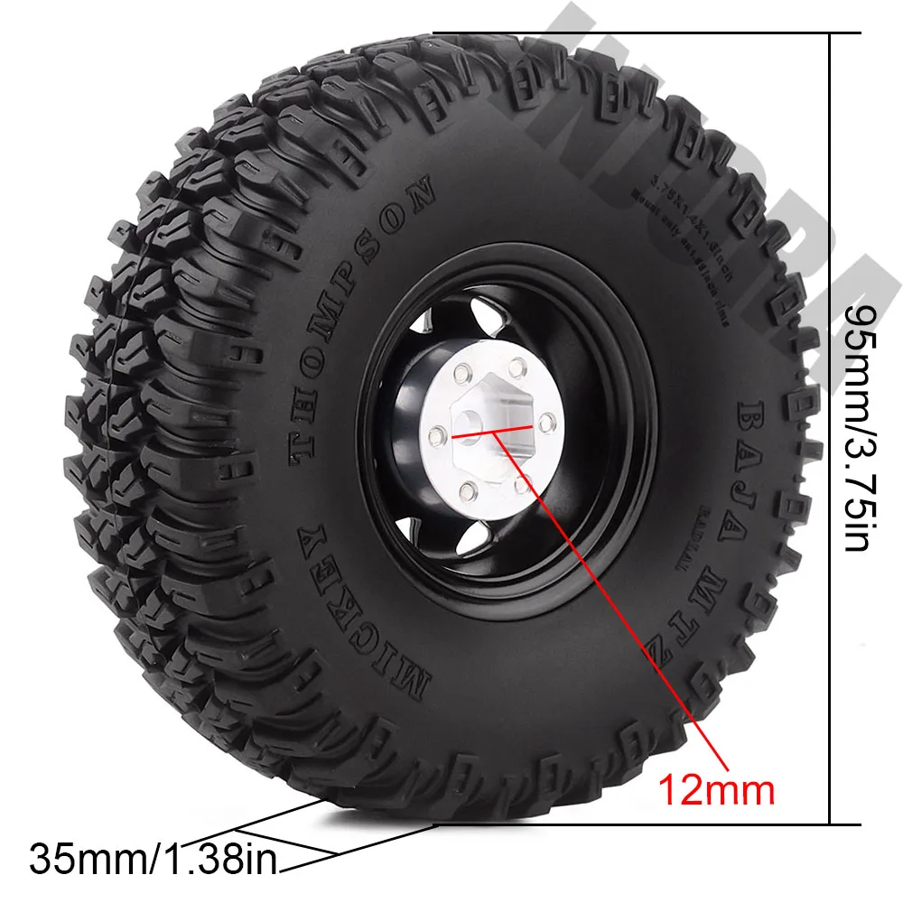 INJORA 1,55 колесные шины и 1,5" Beadlock металлический обод для RC Гусеничный автомобиль D90 TF2 Tamiya CC01 LC70 MST JIMNY AX90069