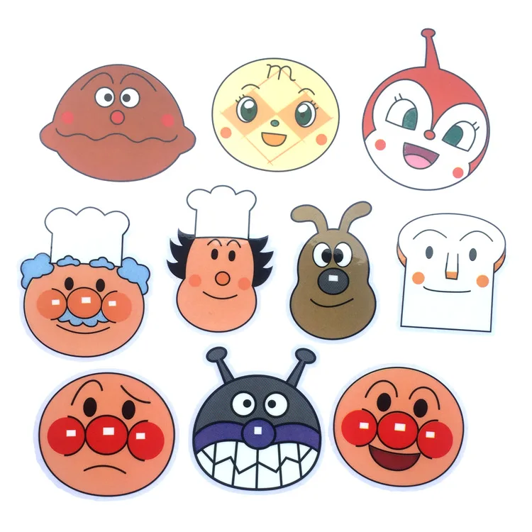 100 листов/лот светящиеся наклейки для macbook Anpanman pompom purin аниме детская комната pegatinas