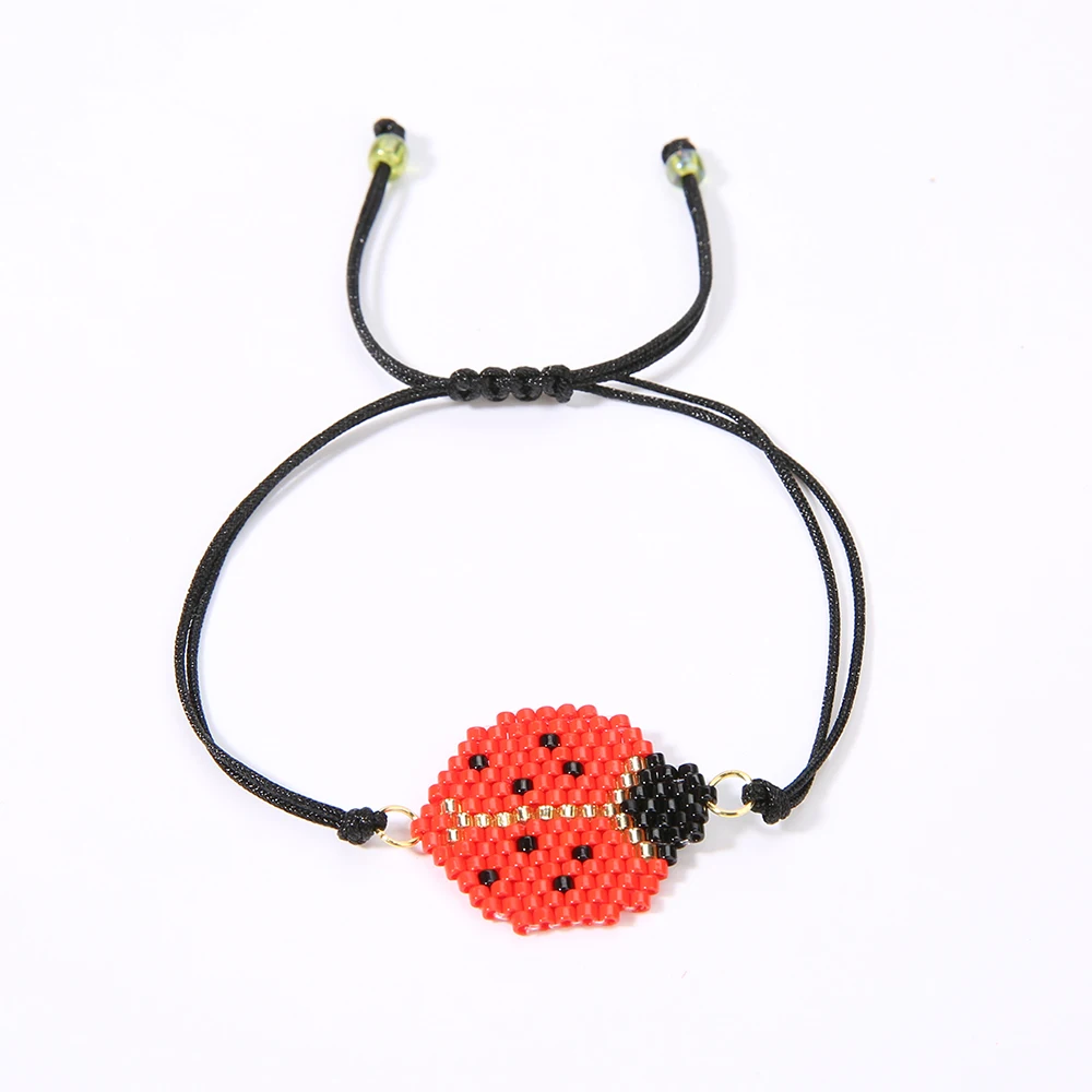 Rttooas ручной работы тканый браслет DIY Шарм животное насекомое кисточкой Кристалл