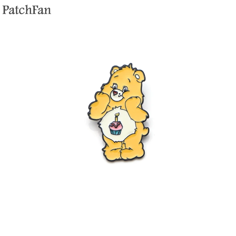 9 Patchfan уход медведь цинк галстук мультфильм забавные булавки рюкзак одежда броши для мужчин и женщин шляпа Декоративные значки медали A1107 - Цвет: 9