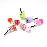 4pcslot new creative resin bottle cup charms connectors for diy fashion earrings necklace accessories jewelry making material