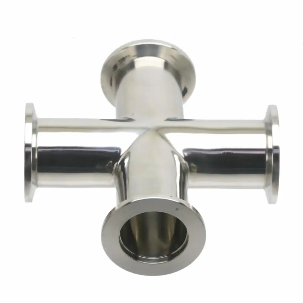 ISO-KF25 (NW/KF-25) крест 4-way + адаптер те же концы вакуумные фланцы штуцер SS304 нержавеющая