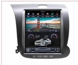 manual AC 10,4 ''Тесла стиль Android 8,1 автомобильный DVD gps навигатор для KIA K3 cerato forte 2013 авто ручной AC px6 carplay - Размер экрана, дюймов: manual AC