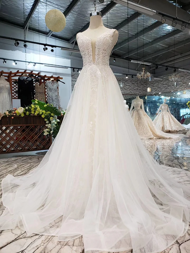 modabelle Organza Bohemian Wedding Dresses 2019 Vestito Da Sposa A-line V Neck Wedding Dress Vestidos De Matrimonio