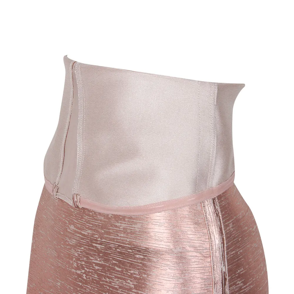 KLEEZY 2019 новый летний Для женщин Vestidos вечерние платье DeepV розовое золото позолота