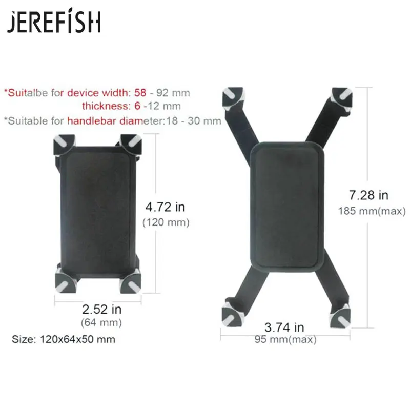 Универсальный держатель для телефона JEREFISH с защитой от скольжения поворотом на