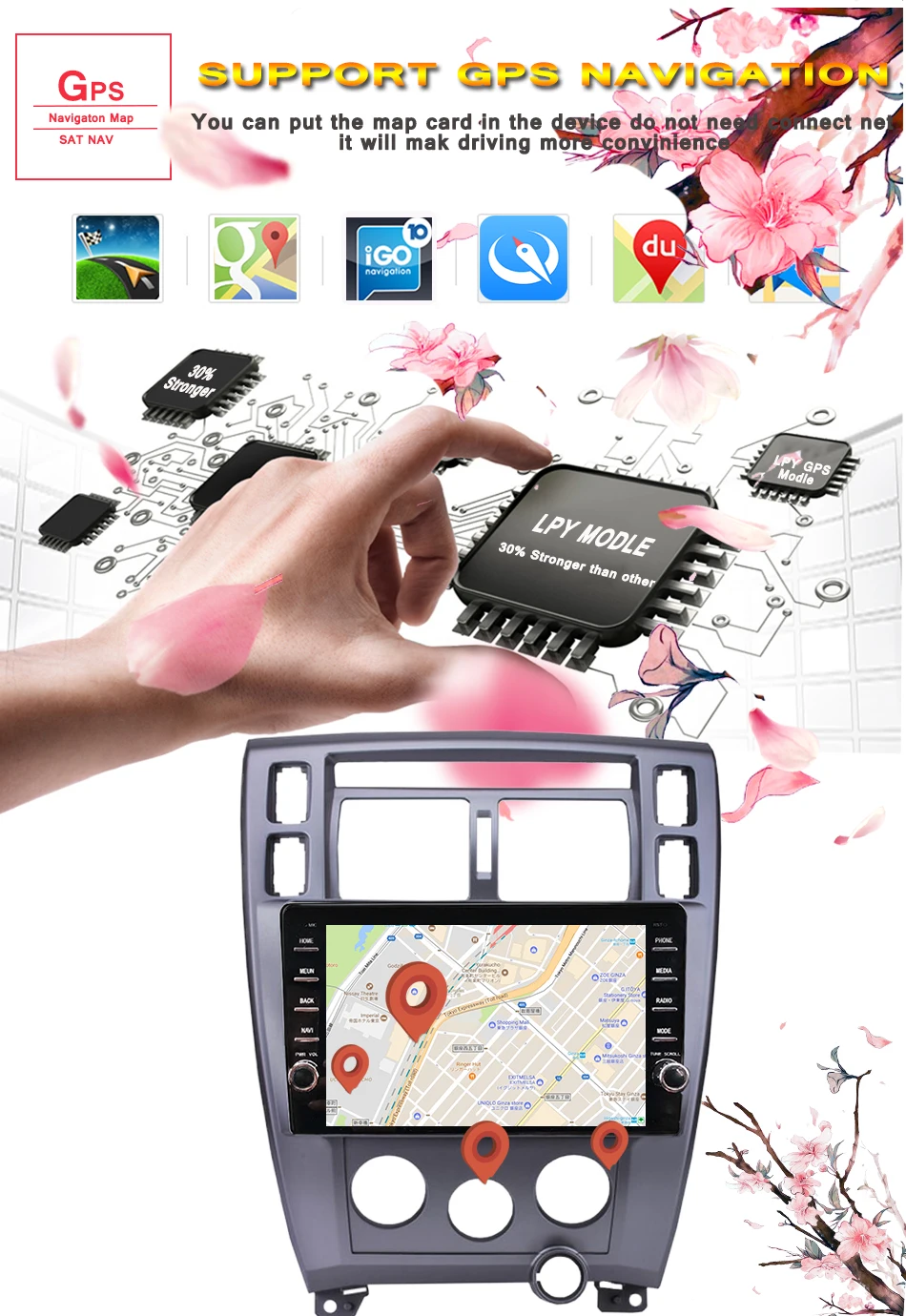 2 din Мультимедиа gps android 10,0 dvd-плеер автомобиля для hyundai Tucson 2006- Стерео навигация Радио магнитофон головное устройство