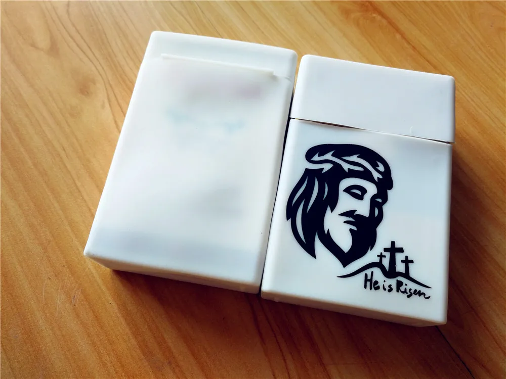 Christian Catholicism Jesus Christ Fashion Rubber Cigarette Case Cover Women and Men Smoking Box Cigarettes Pack | Дом и сад