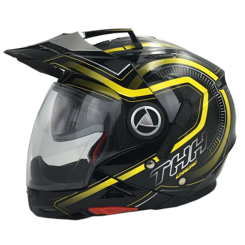 

THH TS45 Muti-function motocross helmet Dual lens motorcycle helmets For KTM Orange full face half face open face helmet