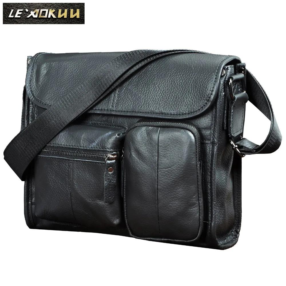 Мужская повседневная дизайнерская сумка-мессенджер из вощеной кожи через плечо