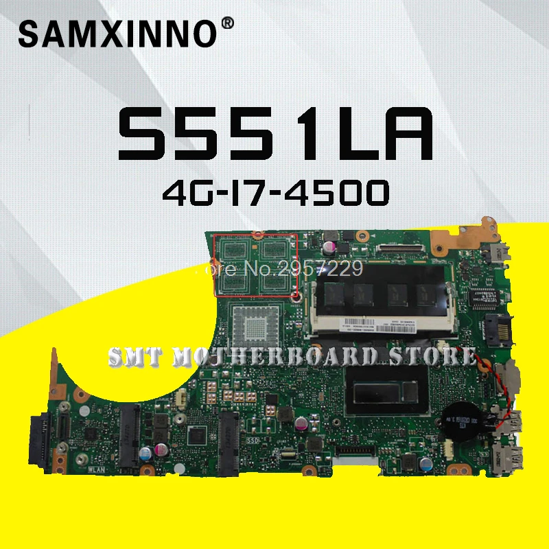 

S551LA материнская плата REV:2.0-i7-4500U для For Asus K555L S551 S551LB материнская плата для ноутбука S551LA материнская плата S551LA тест на материнскую плату ok