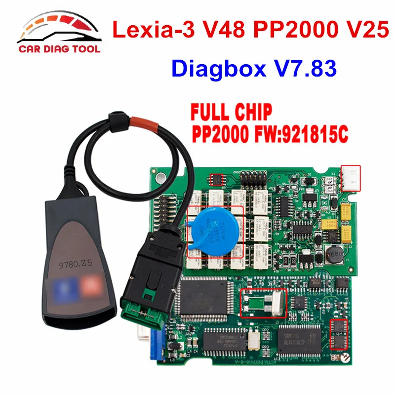 Бестселлером Lexia-3 921815C Lexia3 PP2000 PSA Diagbox V7.83 для Citroen и peugeot Lexia 3 XS Evolution OBD2 инструмент