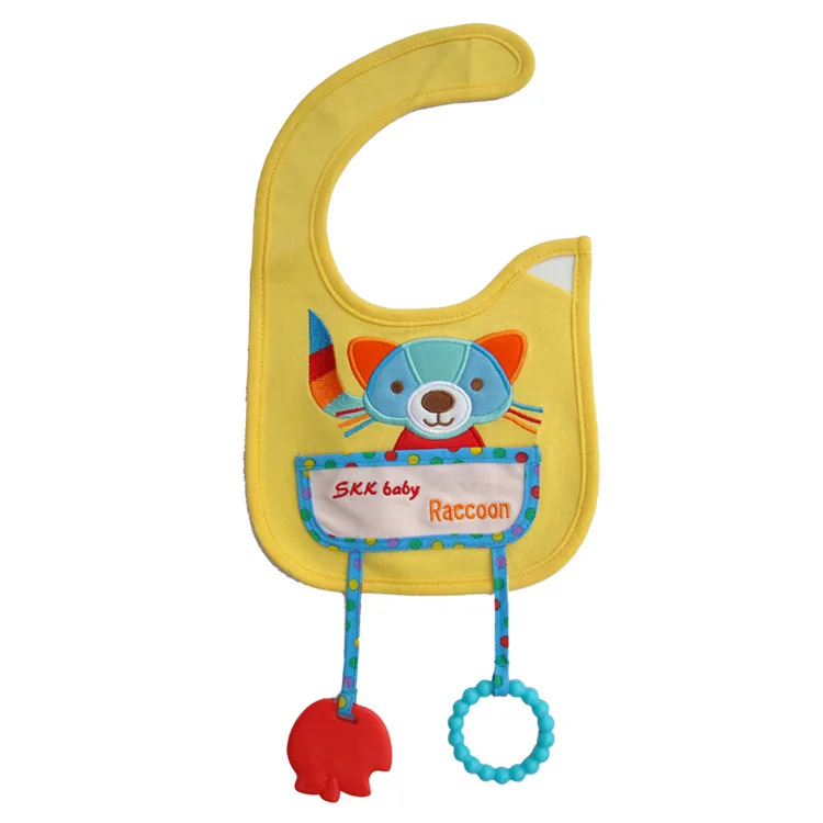 Прозрачные Мультяшные непромокаемые детские нагрудники с прорезывателем