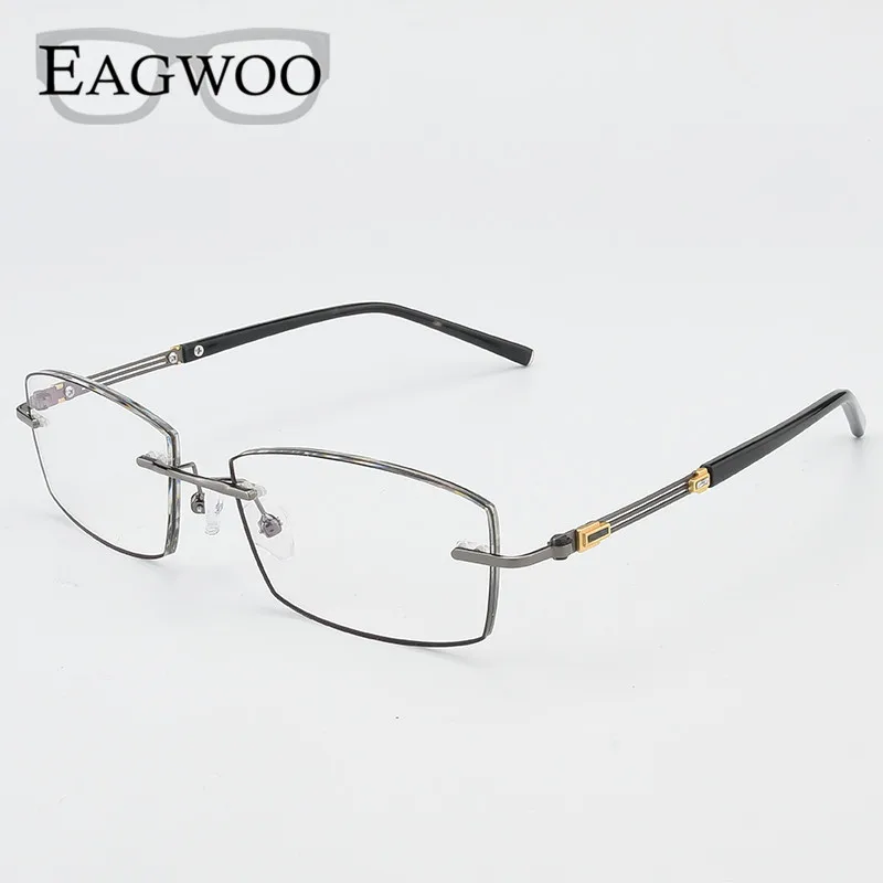 Men Rimless MR-8 Prescription Eyeglassses Frameless Reading Myopia Progressive Photochromic Glasses Spectacle  25001